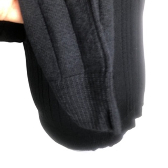 NWT Alfani Men's Deep Black V-Neck Italian Spun Yarn Pullover Sweater Size M - Picture 4 of 7